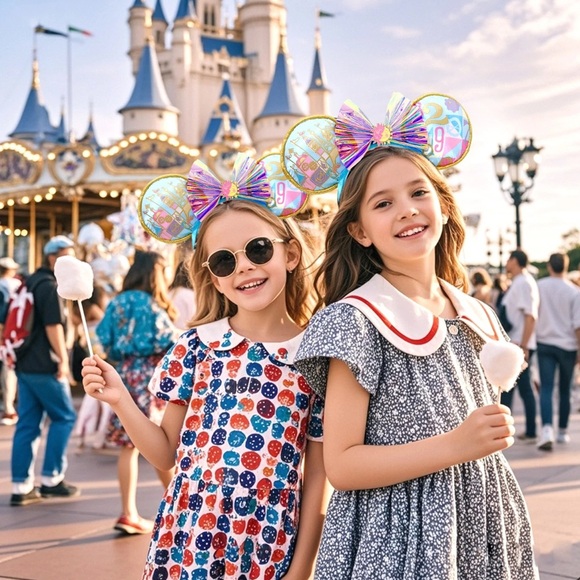 Disney Parks It’s a Small World Minnie Mouse Ears Bow Headband 2025 - Picture 9 of 10